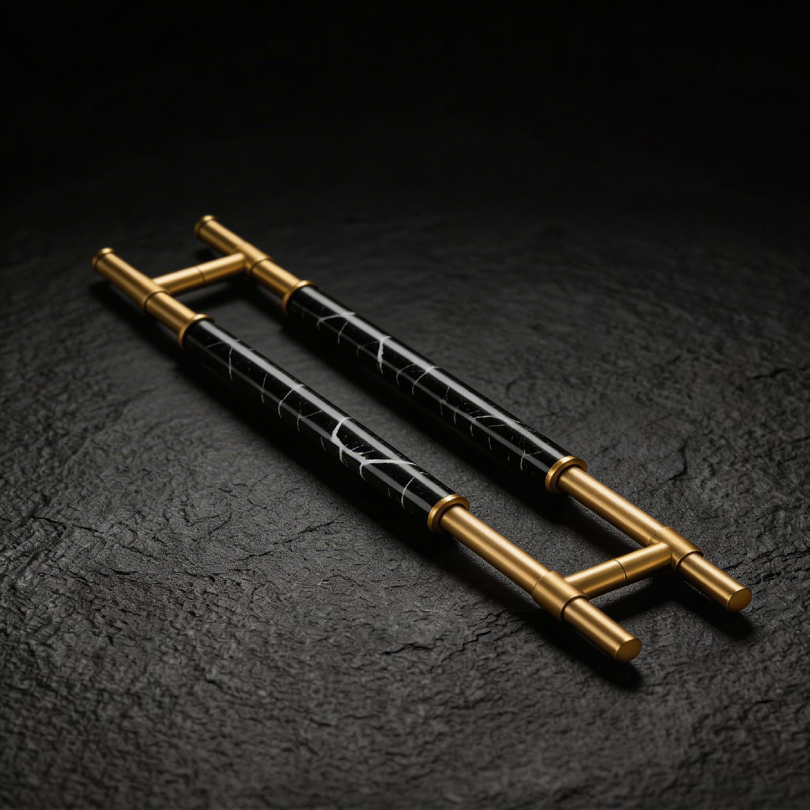 Brass Marble H-Ladder Pull
