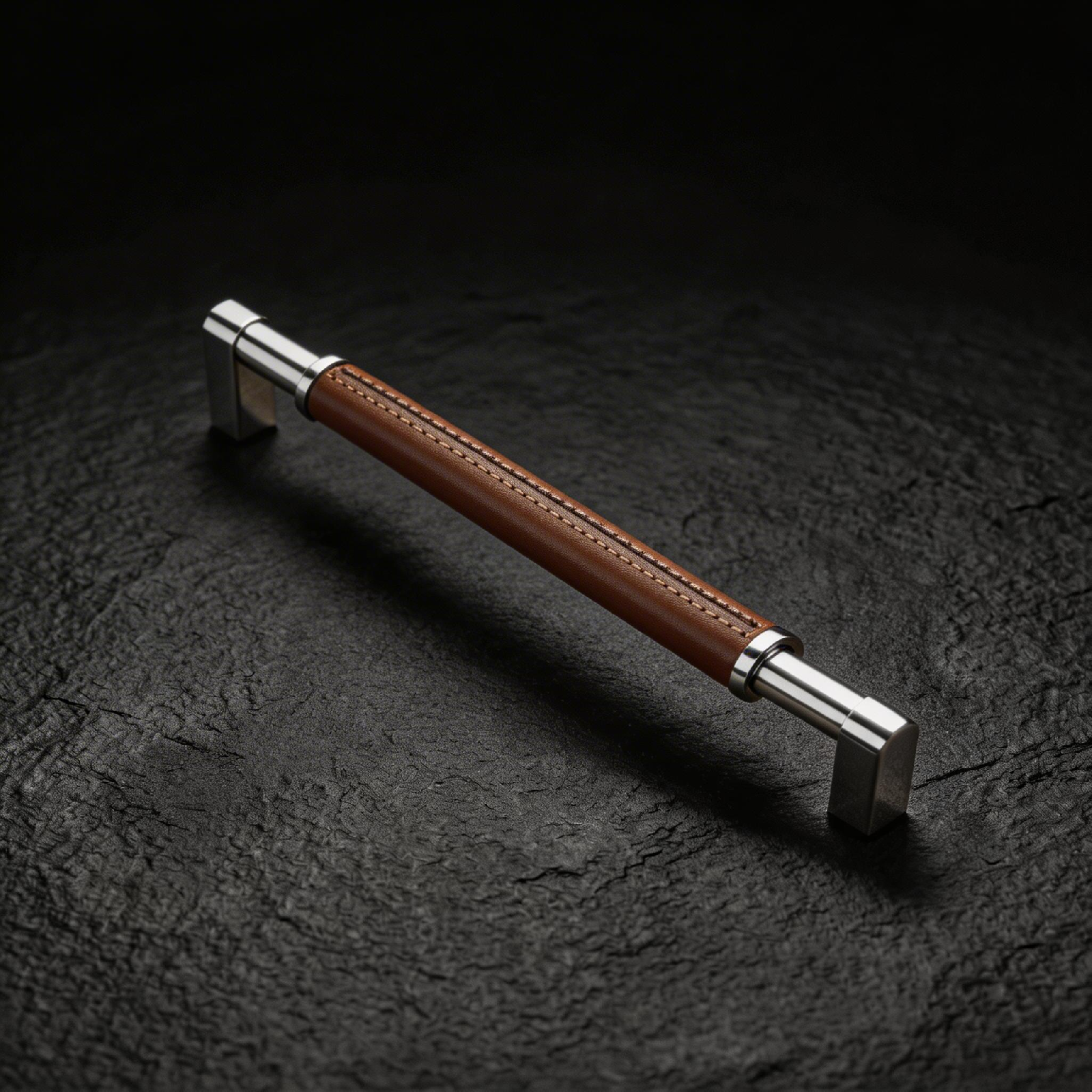 Bespoke Leather Brass Ladder Pull
