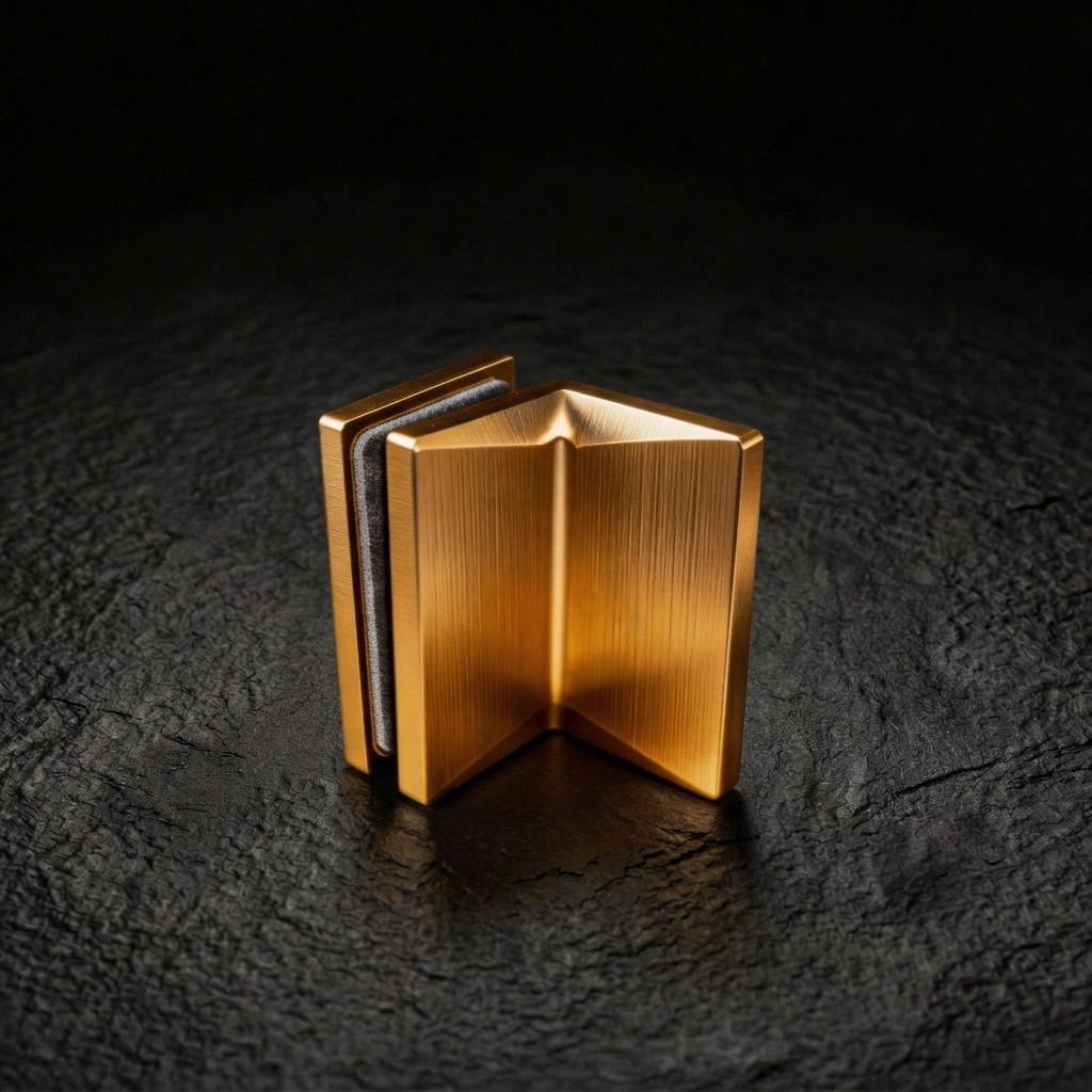 Brass Angular Glass Connector