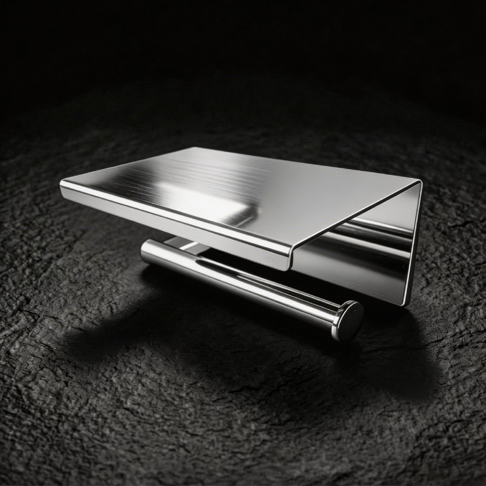Brass Toilet Roll Holder with Shelf