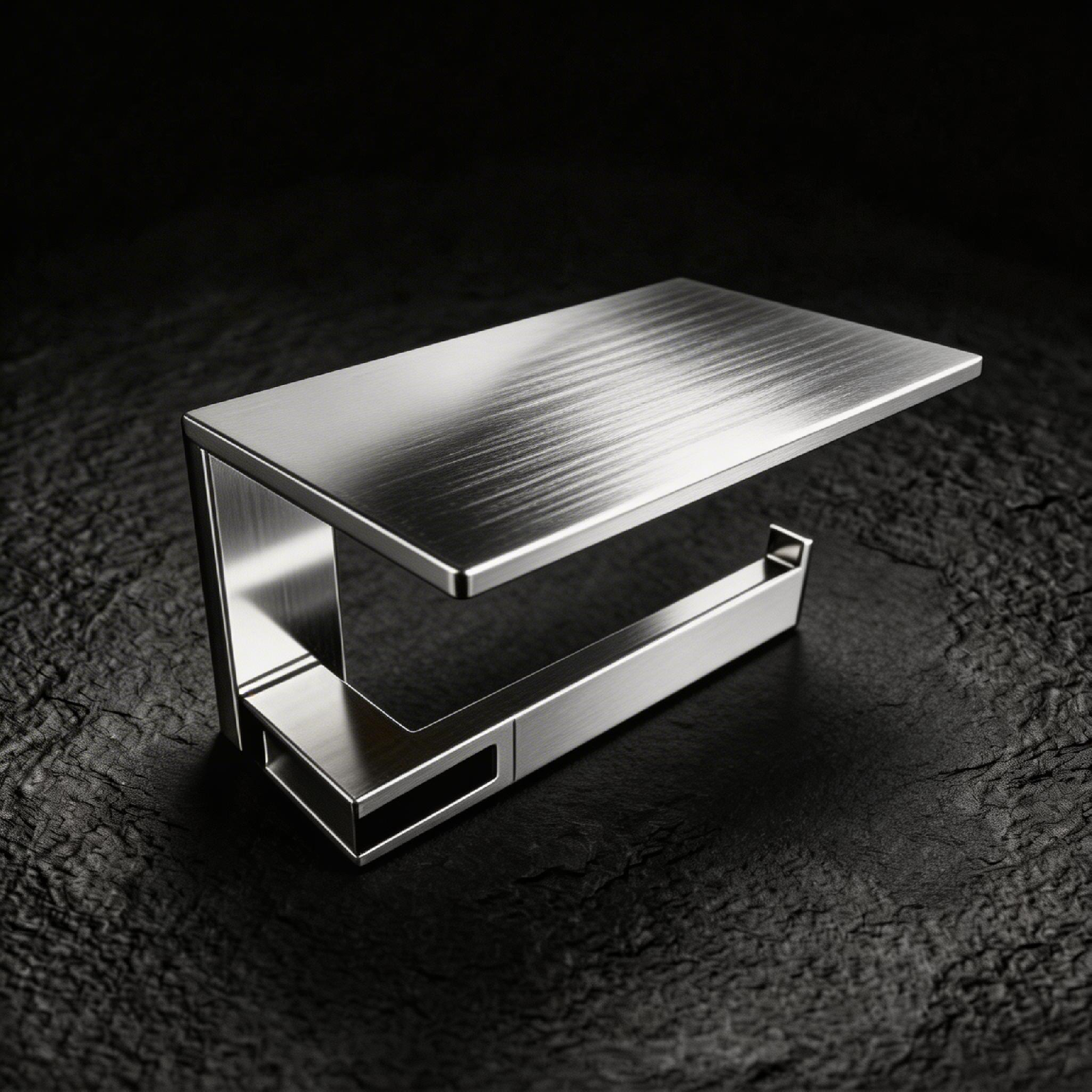Brass Toilet Roll Holder with Shelf