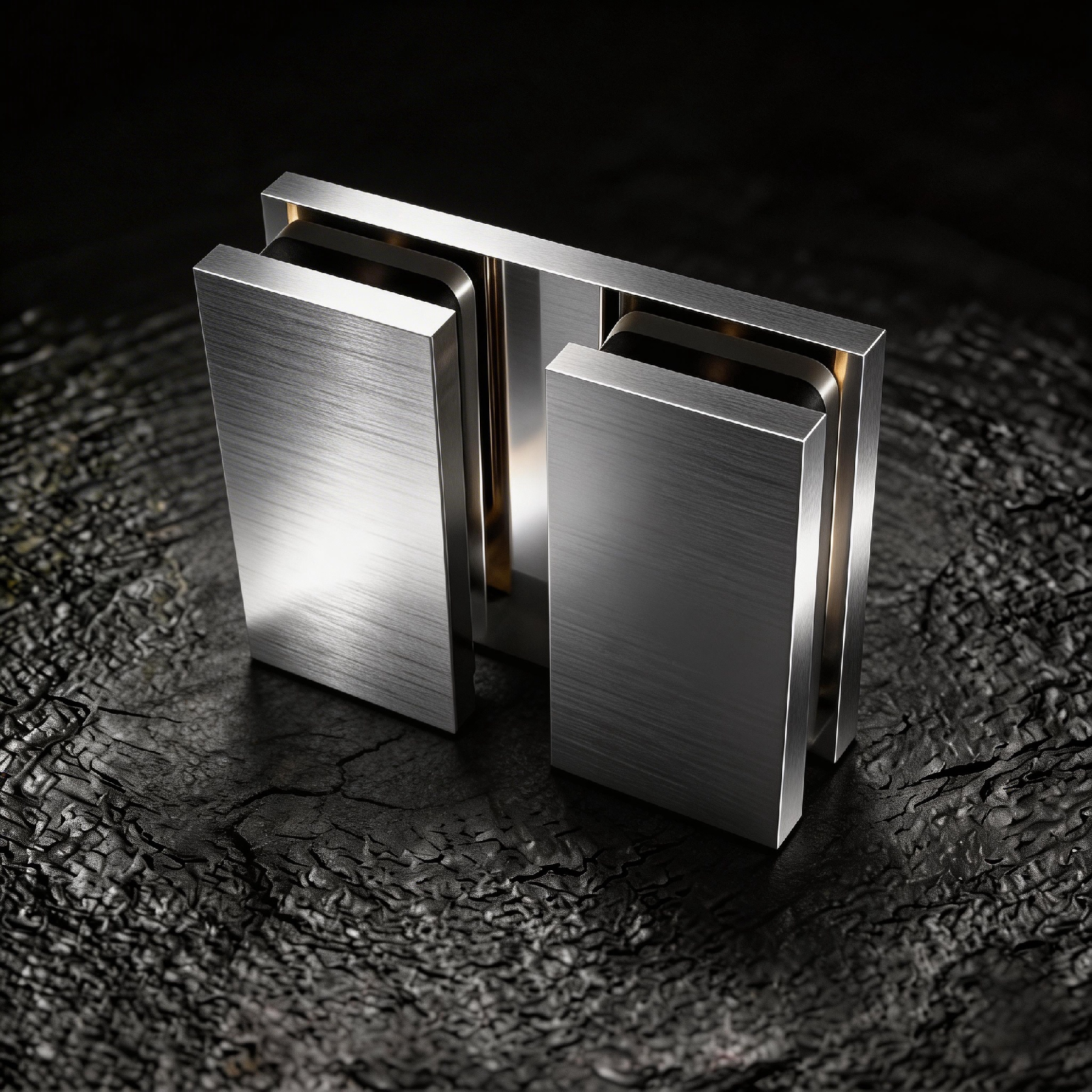 Solid Brass 180° Glass Hinge