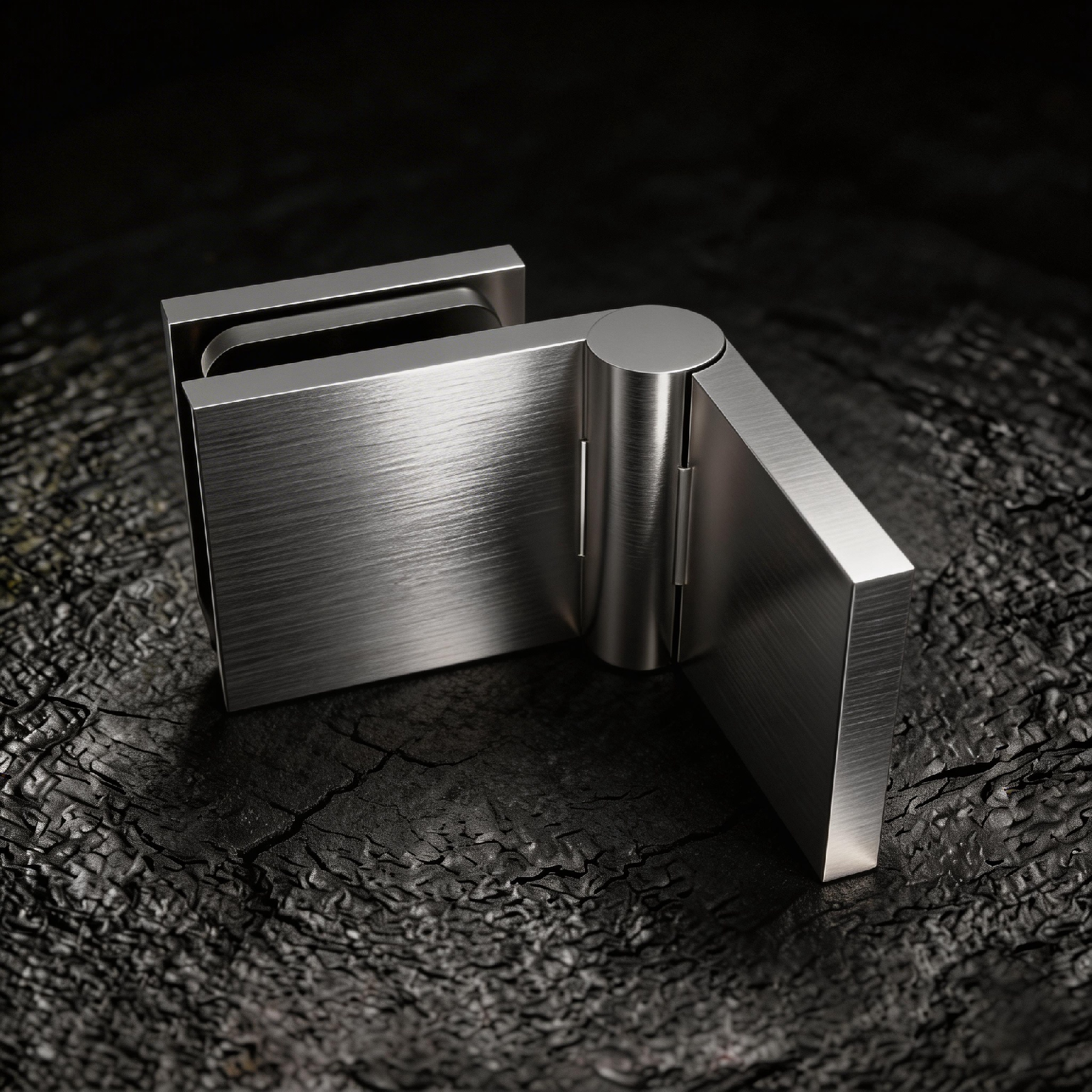 Solid Brass Adjustable Angle Glass-to-Wall Hinges