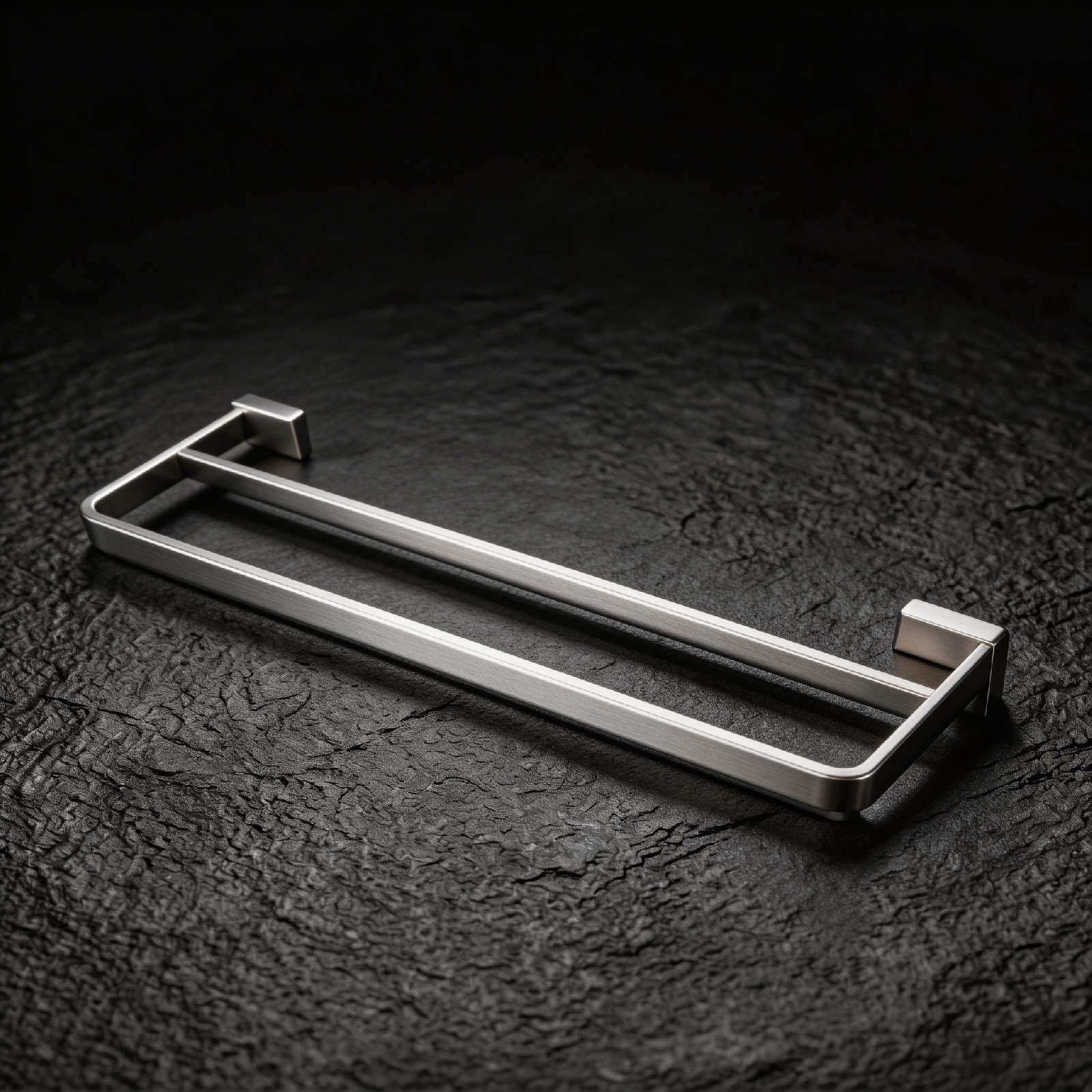 Brass Double-Bar Open Towel Rack