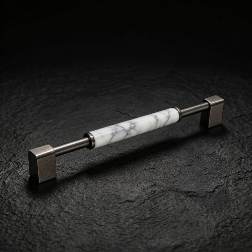 Square Brass Marble Ladder Pull