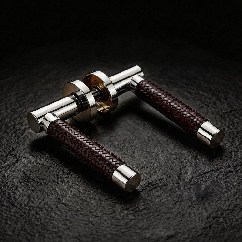 Braided Leather Lever Handle