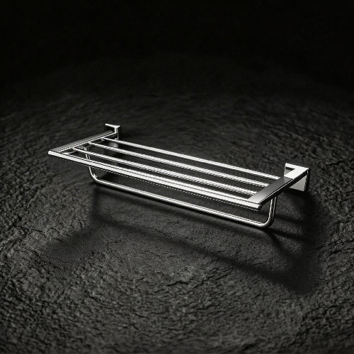 Brass Double-Tier Towel Rack