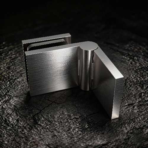 Solid Brass Adjustable Angle Glass-to-Wall Hinges