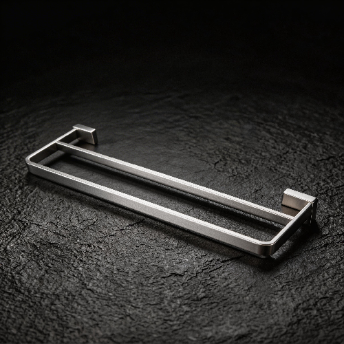Brass Double-Bar Open Towel Rack